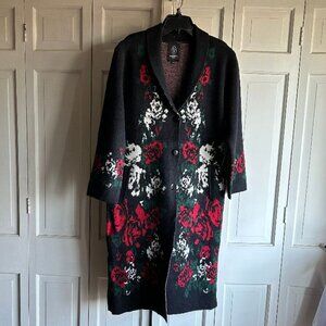 NWT VERTIGO PARIS LONG CARDIGAN/COAT SIZE XL
